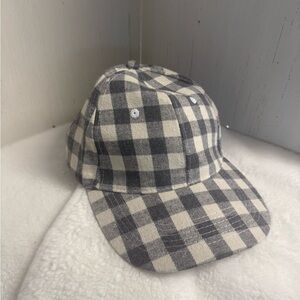 Checkered Gray and White Cap Women’s